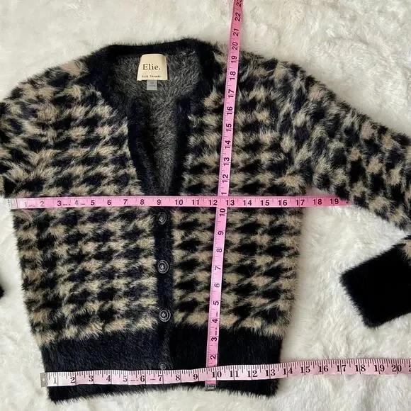Elie Tahari Houndstooth Cardigan